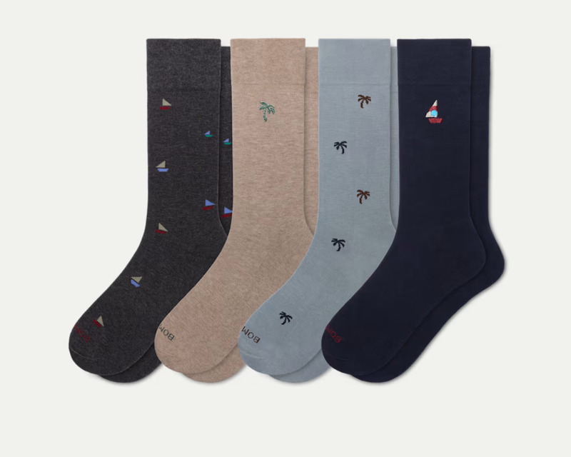 Men's Dress Calf Sock 4-Pack