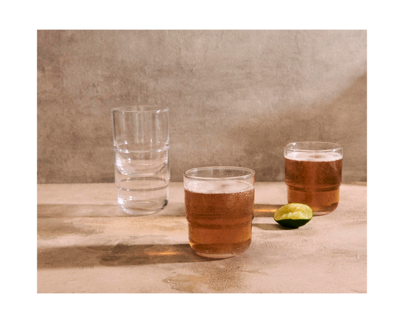 Short Night & Day Glasses, Set of 4