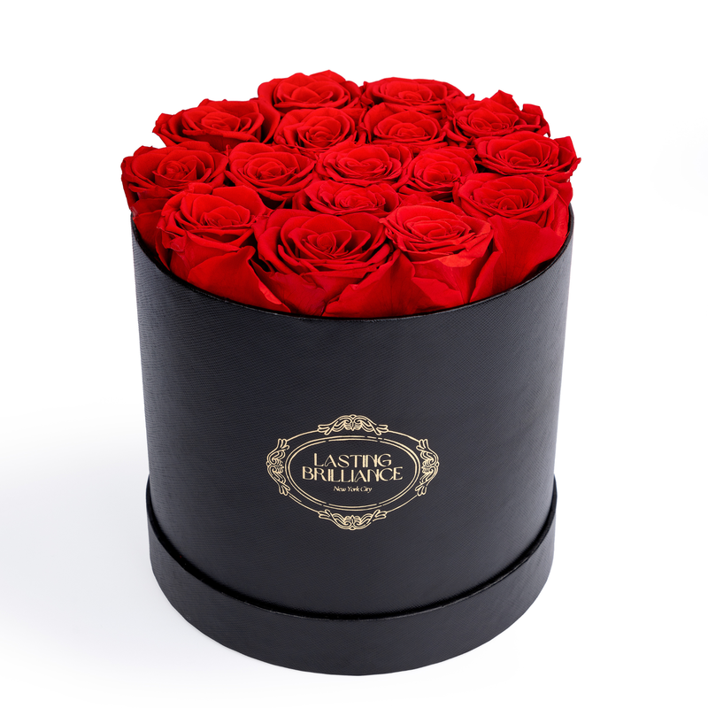 Signature 13 Red Roses In Black Box