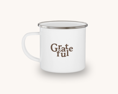 Grateful Enamel Camping Mug