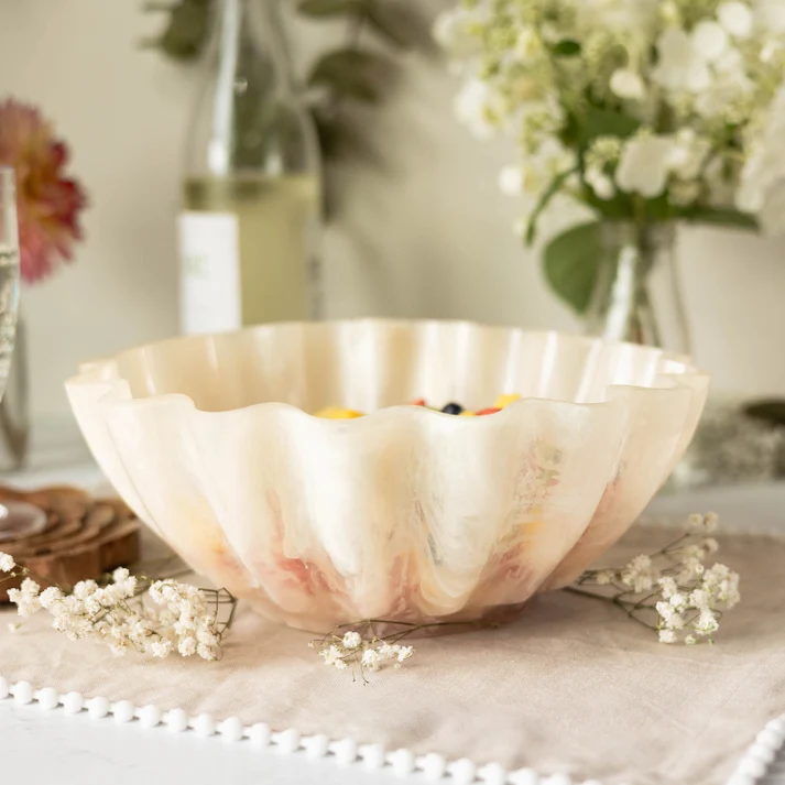 Resin Scalloped Bowl