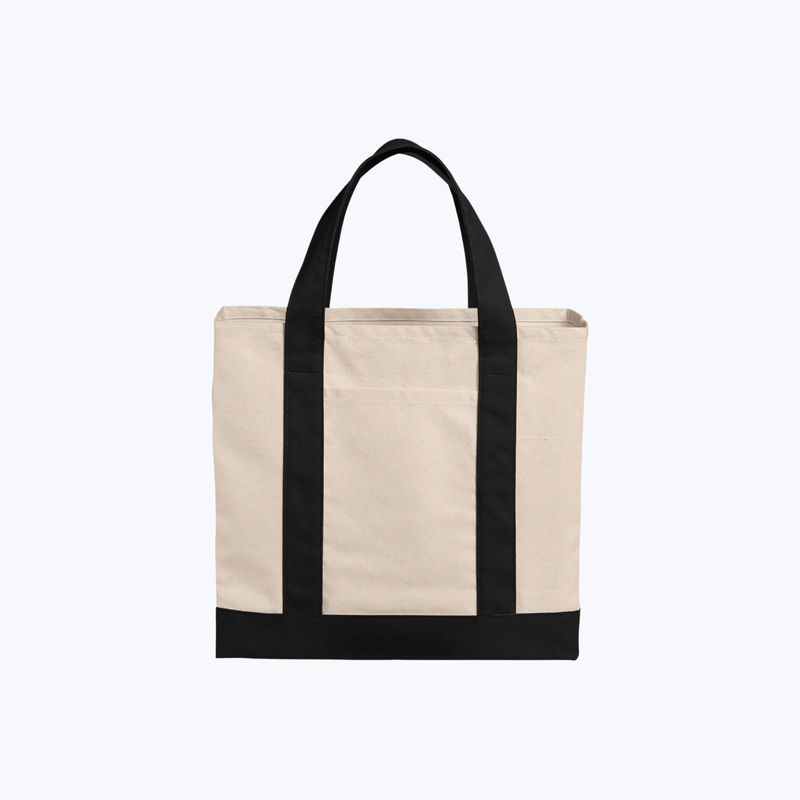 Branded Cotton Canvas Two-Tone Tote