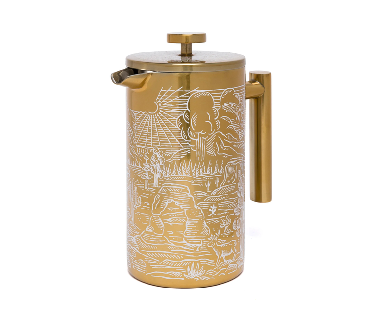National Parks Brass French Press