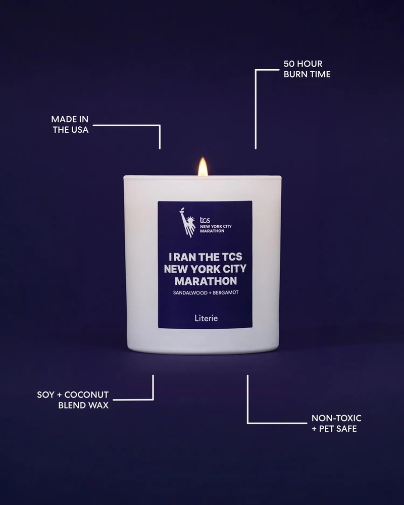 I Ran The TCS New York City Marathon Candle