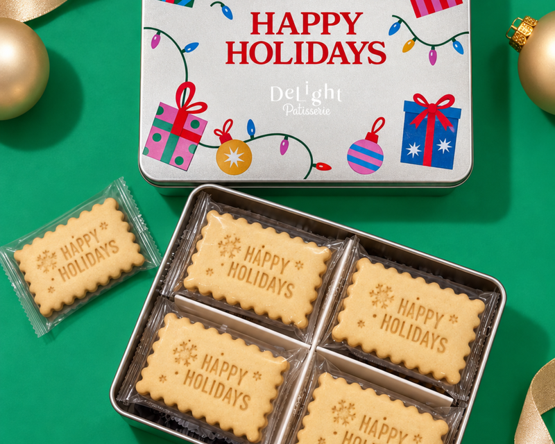 Happy Holidays Cookie Tin
