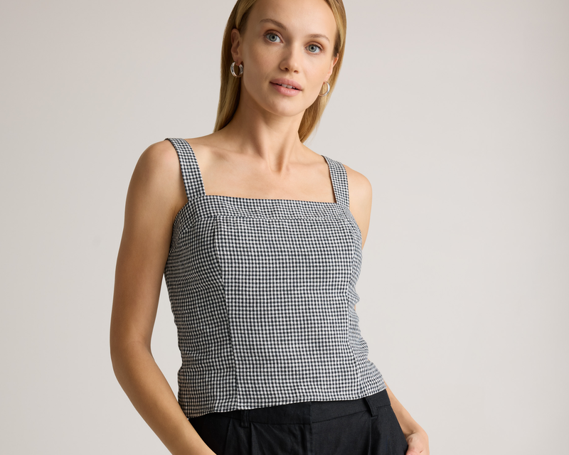 100% European Linen Fitted Tank