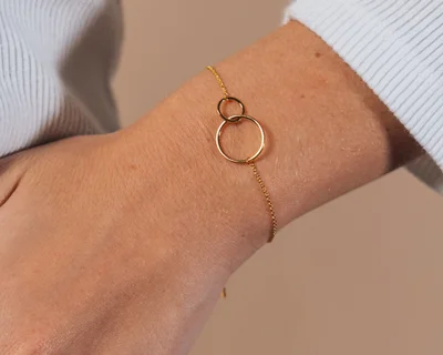 Sterling Silver Interlocking Circle Bracelet