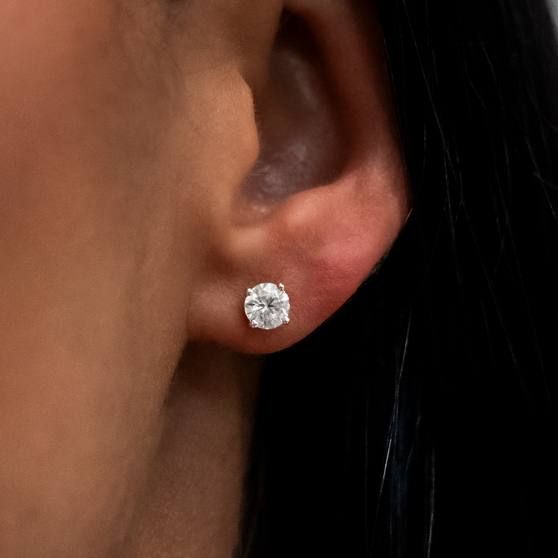 Women's 5mm Round Cut CZ Stud Earrings