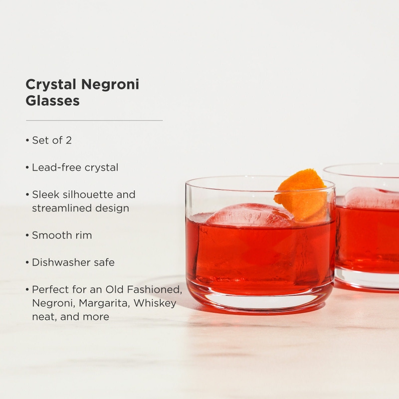 Crystal Negroni Glasses, Set of 2