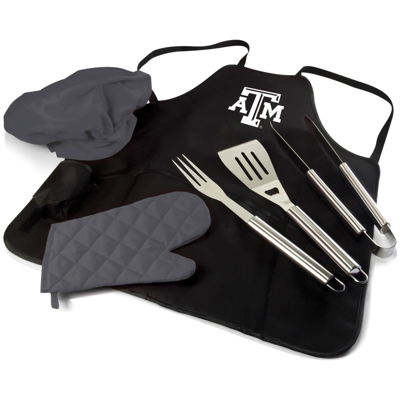 NCAA BBQ Apron Tote Pro Grill Set