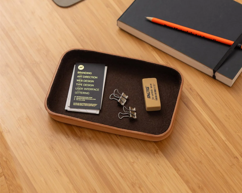 Leather & Merino Wool Small Tray