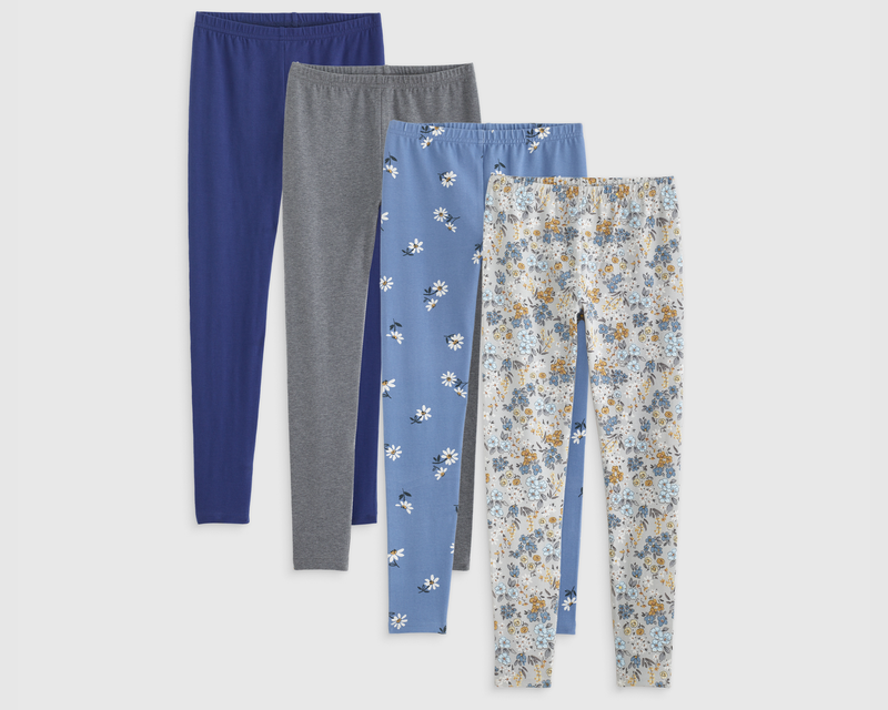Kids Organic Cotton Leggings 4-Pack