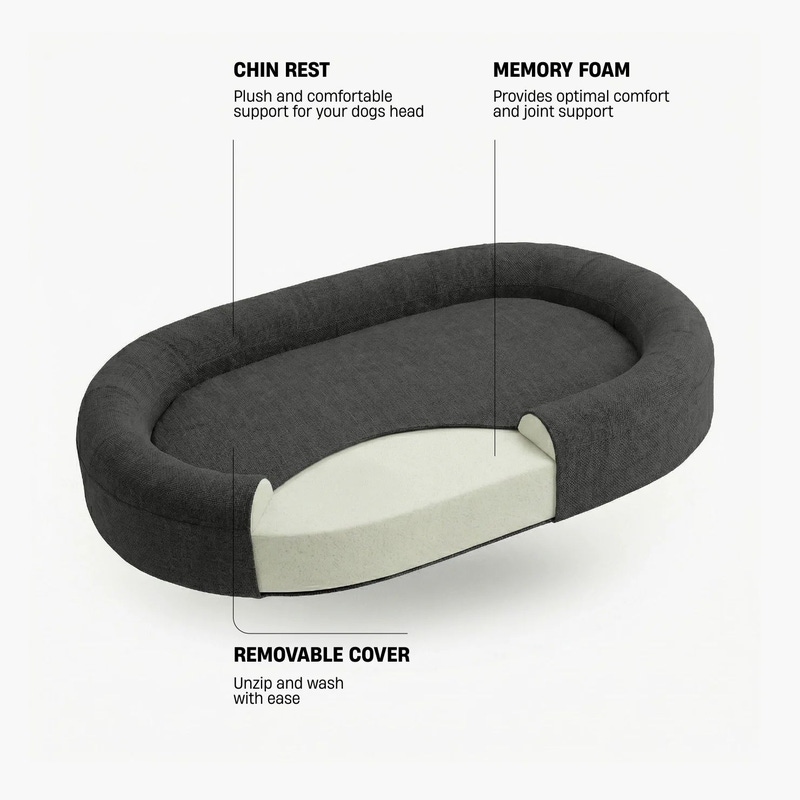 Medium Chill Pill Memory Foam Dog Bed