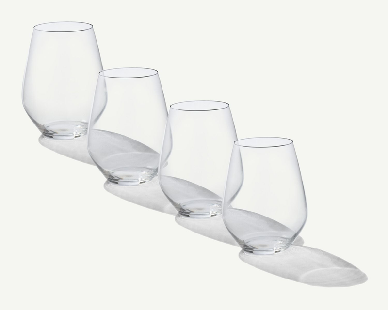 Stemless Crystal Wine Glasses, Set of 4