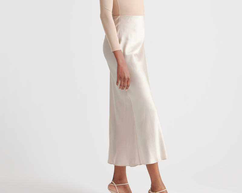 100% Washable Silk Maxi Skirt