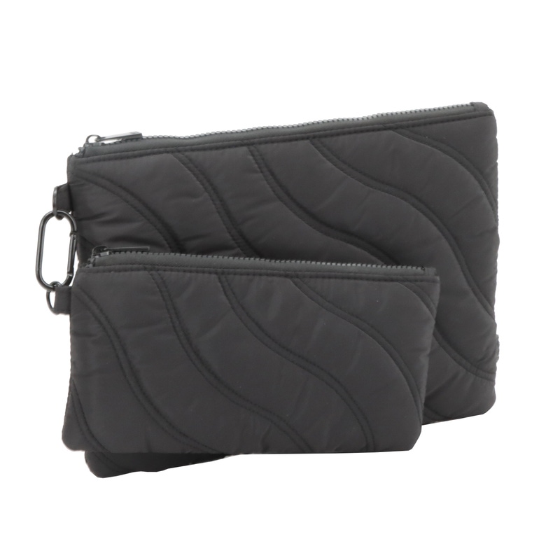 Flat Pouches With Carabiner, Set of 2