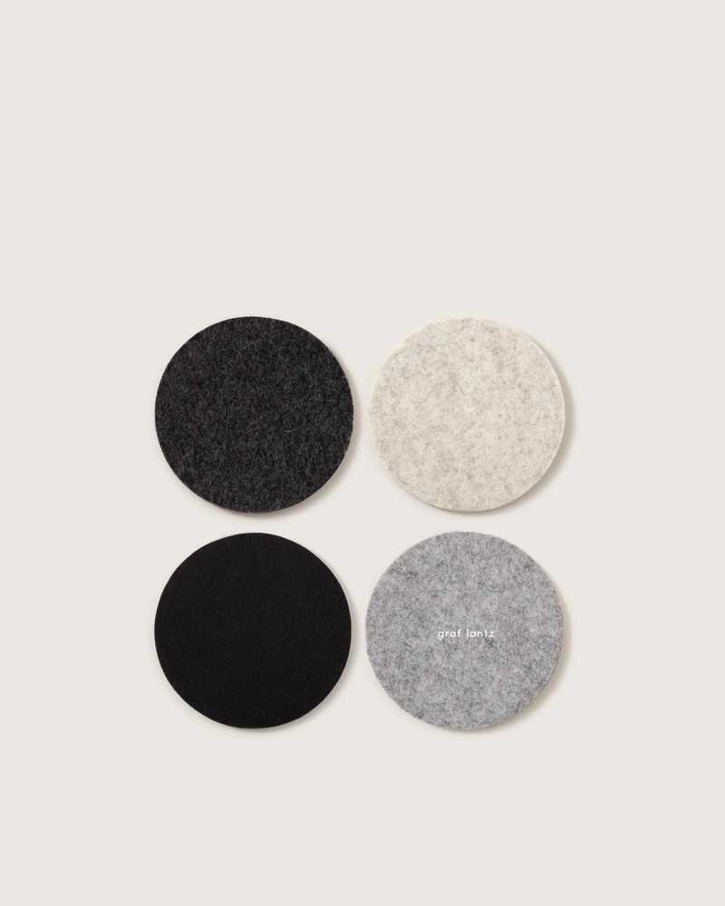 Merino Wool Round Coaster 4-Pack