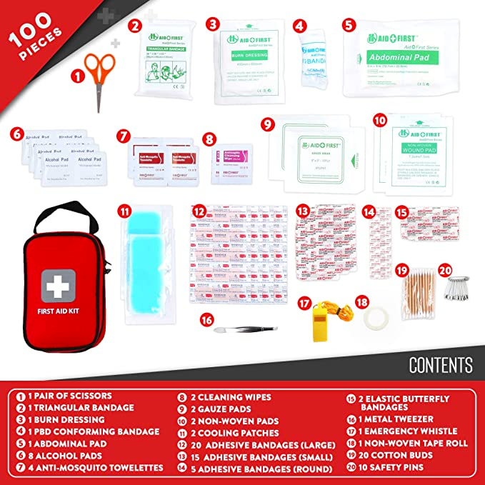 100 Piece First Aid Kit