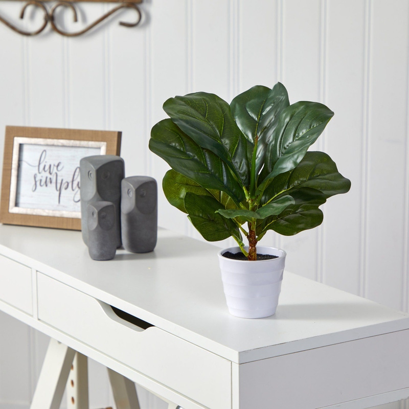 11" Artificial Fiddle Leaf in Planter