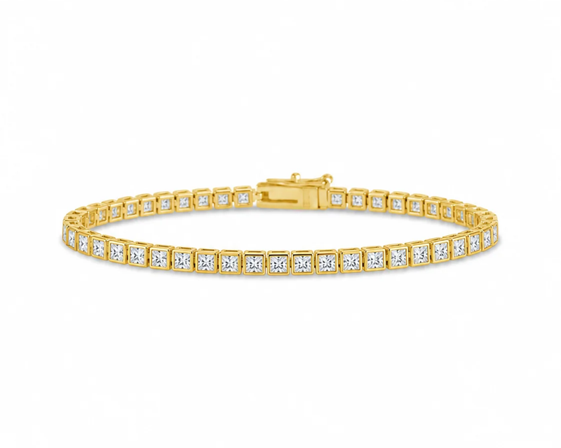 Helene Princess Cut Tennis Bracelet