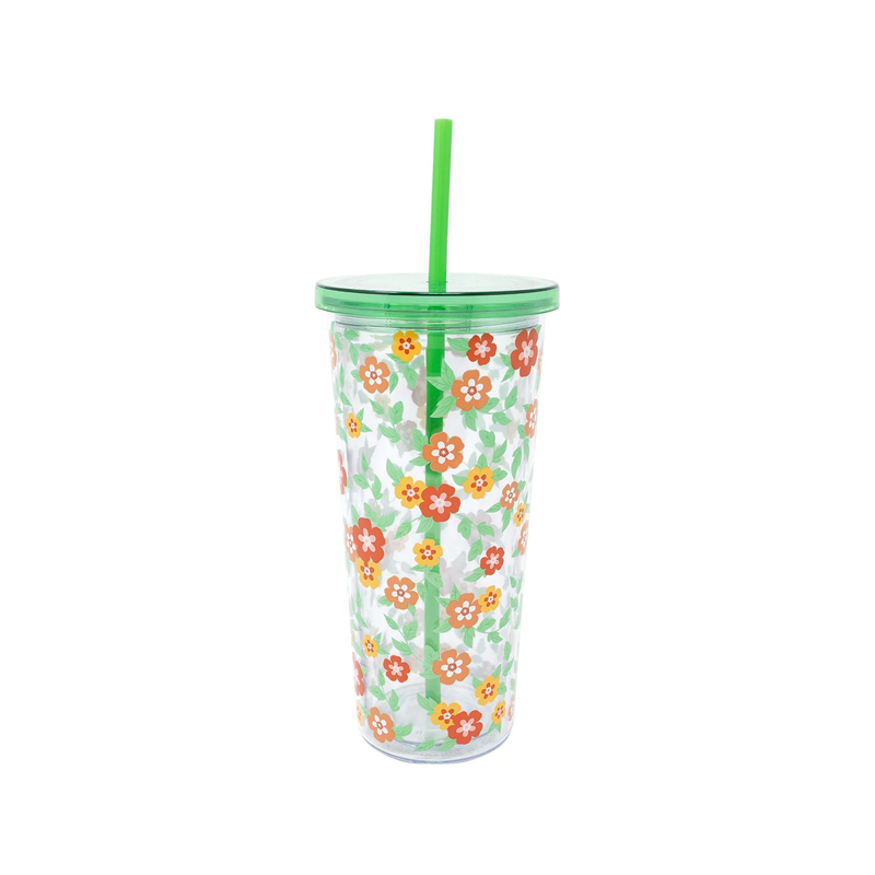 Acrylic Tumbler with Straw