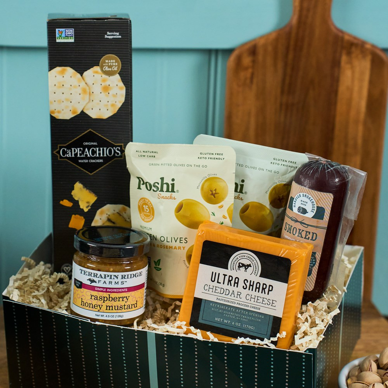 Charcuterie and Nuts Gift Tower