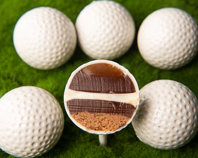 Hazelnut Caramel Chocolate Golf Balls