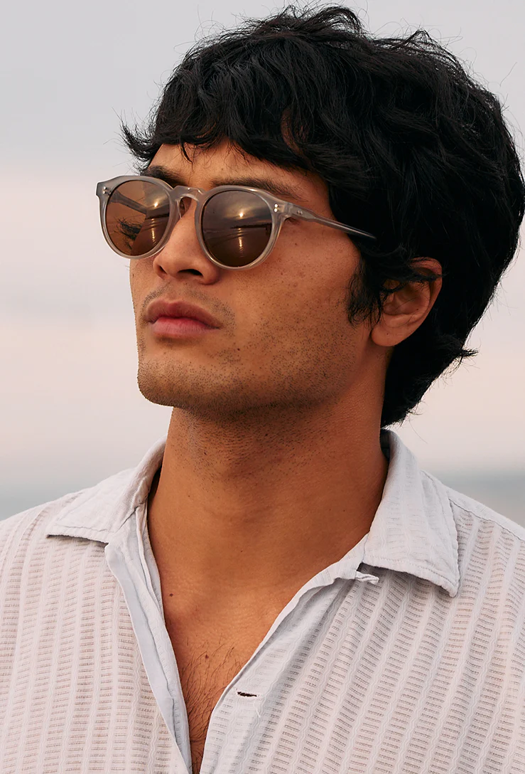 Remmy Unisex Retro Round Sunglasses, 49