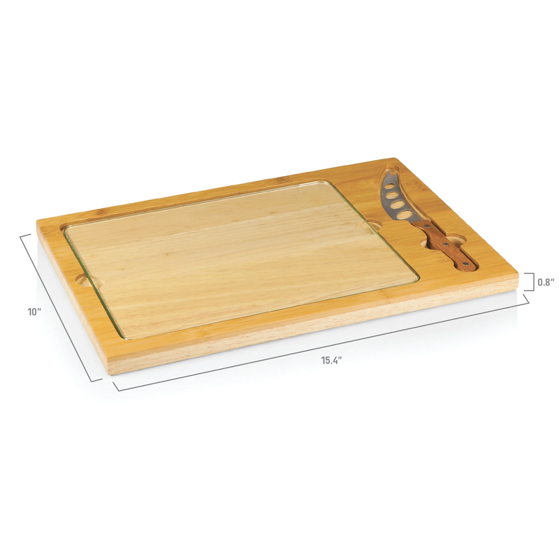 NFL Icon Glass Top Cutting Board & Knife Set