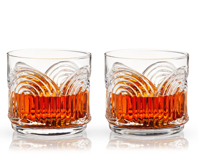 Beau Crystal Lowball Tumblers, Set of 2