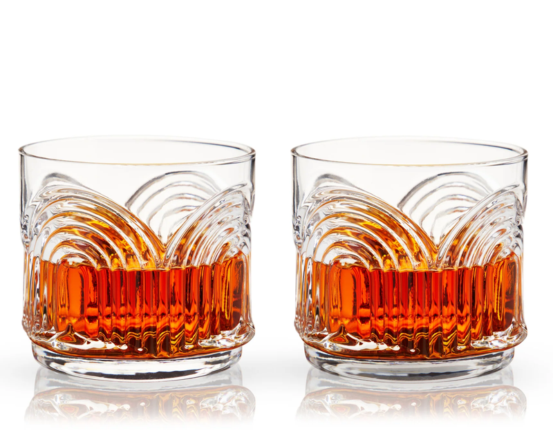 Beau Crystal Lowball Tumblers, Set of 2