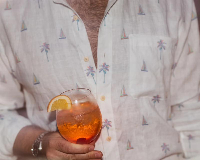 The Yacht Club Long Sleeve Linen Shirt