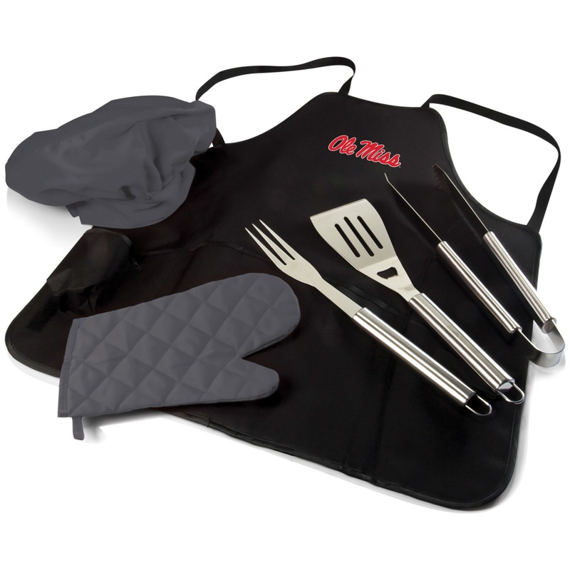 NCAA BBQ Apron Tote Pro Grill Set