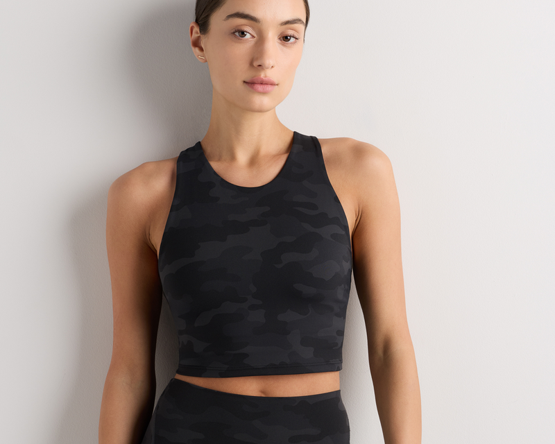 Ultra-Form High-Neck Cropped Tank