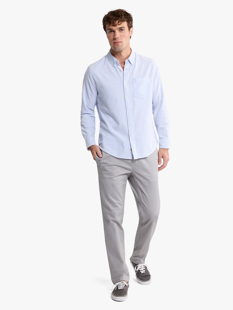 Salty Oxford Shirt, Light Blue Stripe