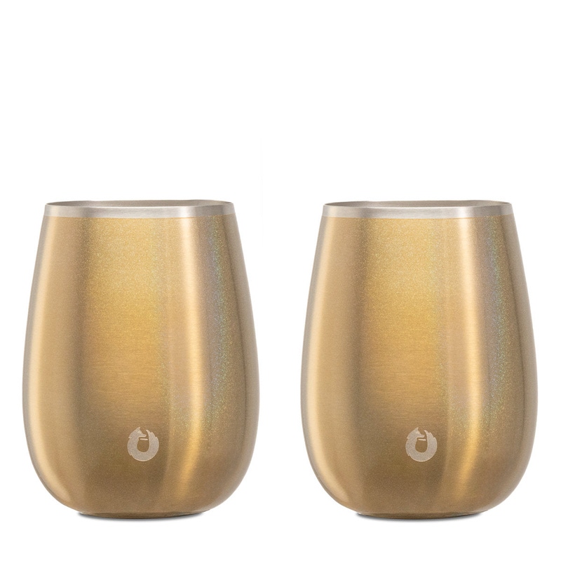 Stainless Steel Grand Pinot Wine Glass Set of 2