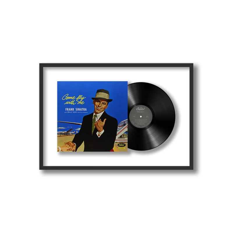 Shadowbox Framed Vinyl Album, Black