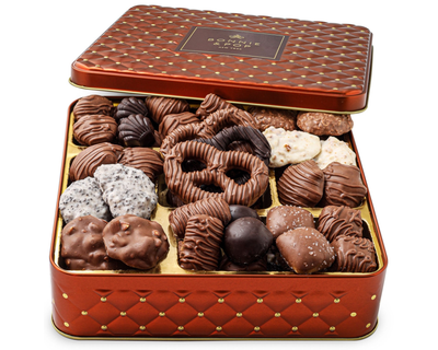 Gourmet Chocolate Gift Basket in Keepsake Tin