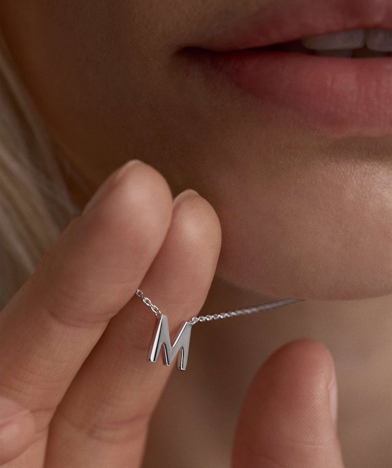 Sterling Silver Letter Necklace