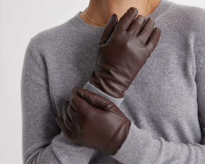 Cashmere Lined Leather Gloves