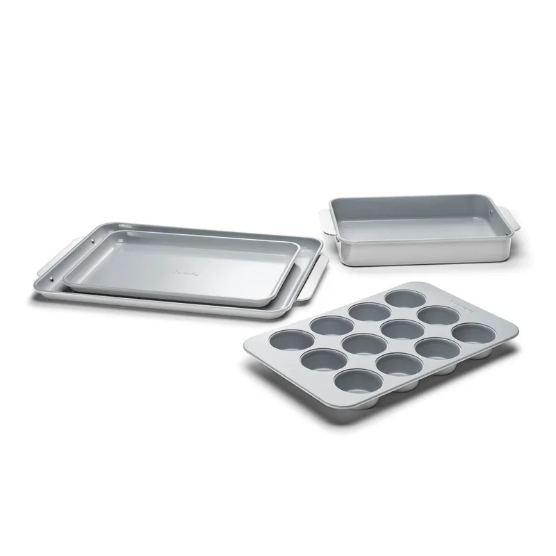 Non-Stick Ceramic Half Bakeware Set with Storage