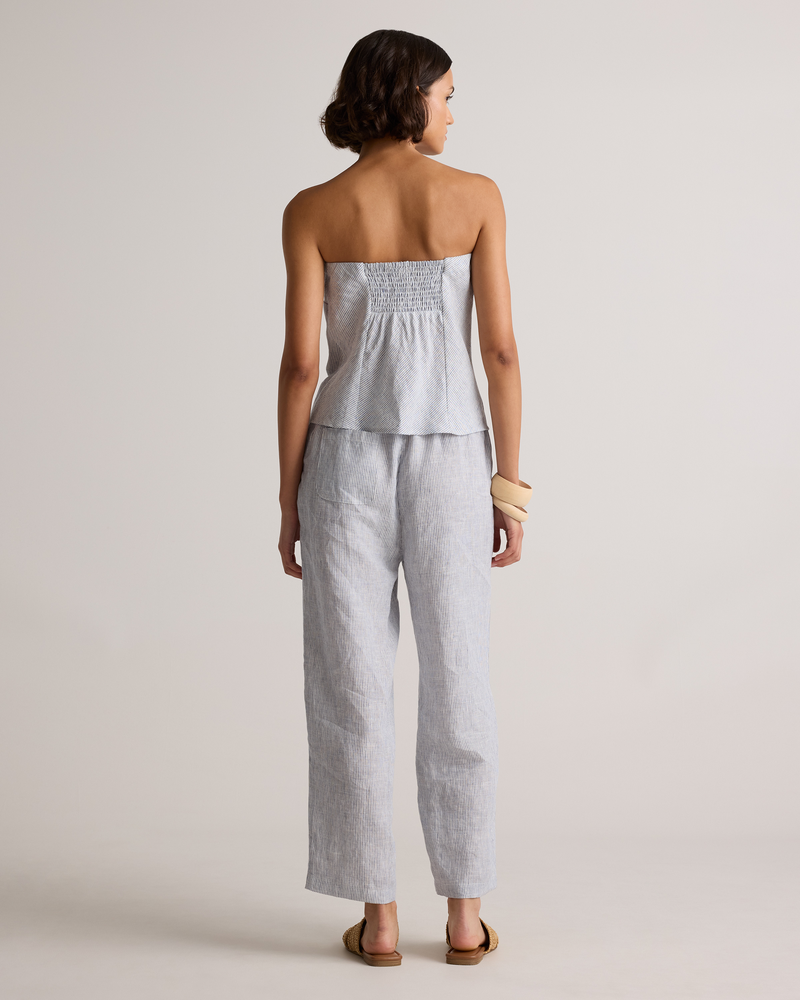 100% European Linen Strapless Top