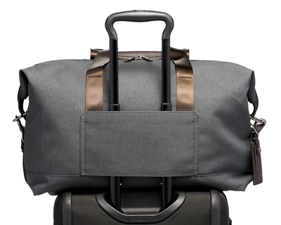 Monogrammed Double Expansion Travel Satchel