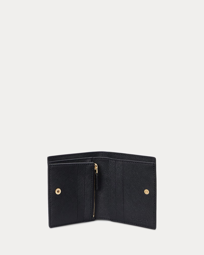 Crosshatch Leather Compact Wallet