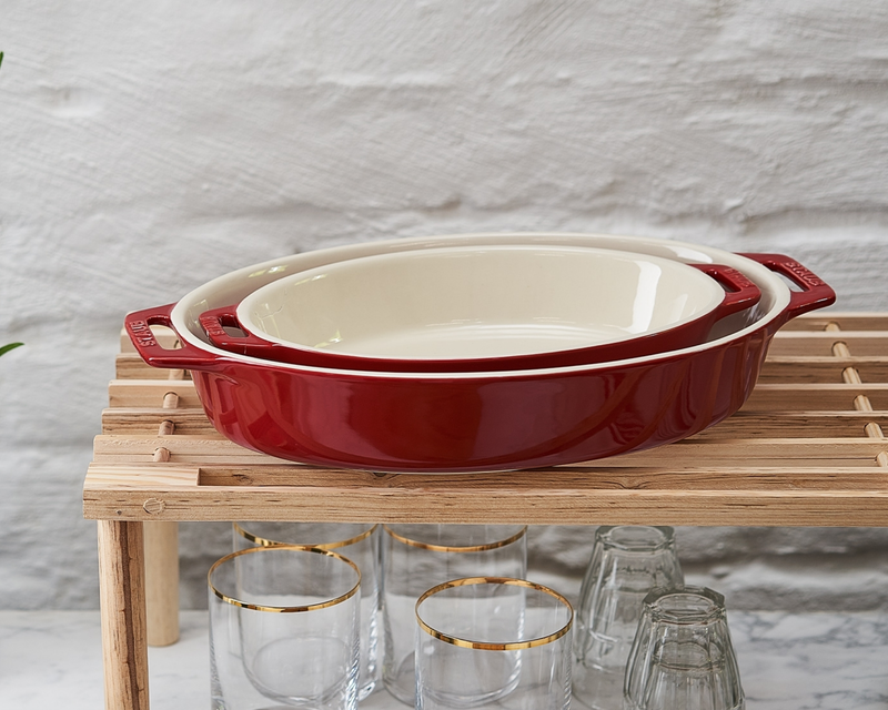 Ceramic 2-Piece Oval Baking Dish Set