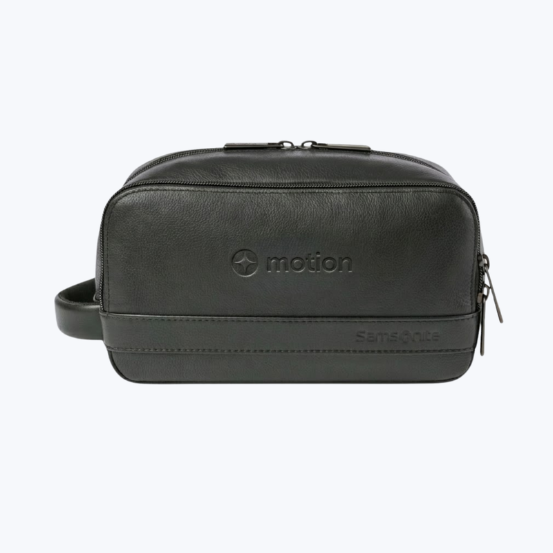 Branded Leather Toiletry Bag