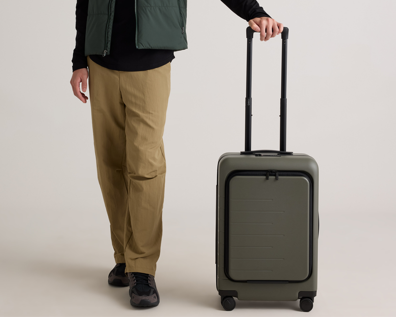 Front Pocket Carry On Hard Shell Suitcase 21"