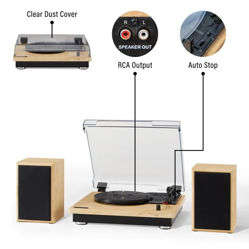 Brio Record Player with Speakers