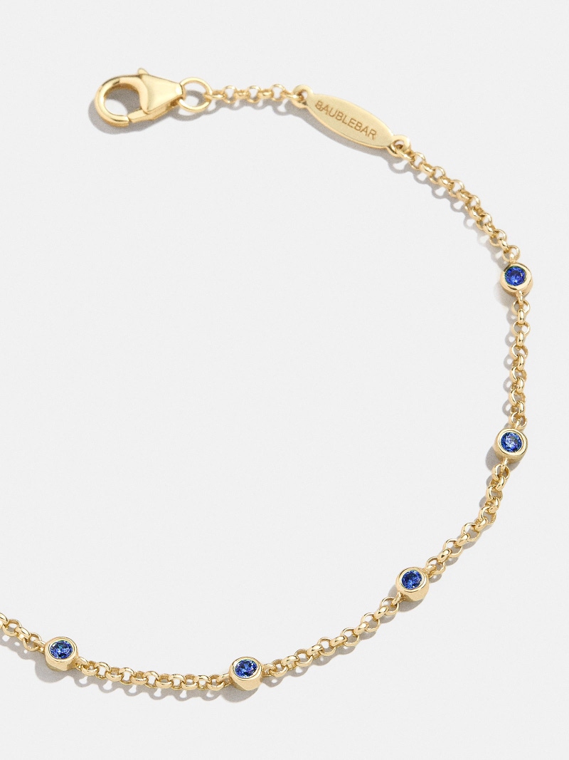 Yasmine 18K Birthstone Bracelet