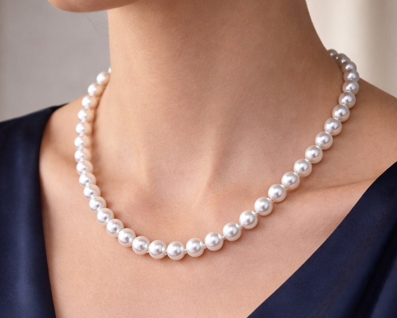 14K Gold Akoya Pearl Strand Necklace